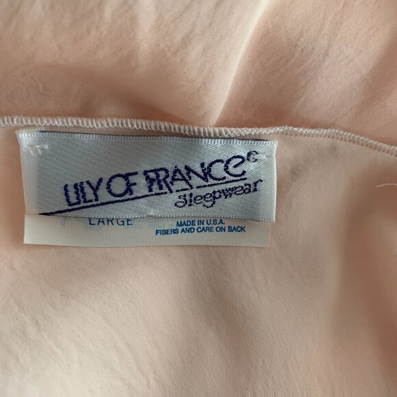 Vintage Union Made Lily Of France Midi Slip Dress Handkerchief Hem Nightgown - Picture 8 of 14